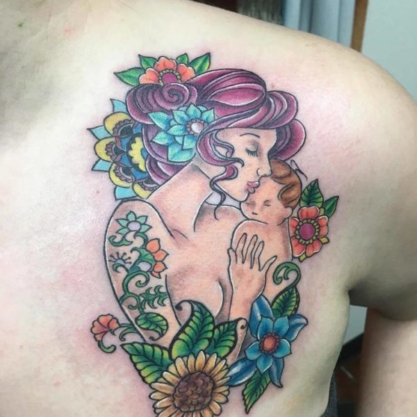 60 tatuaggi di bambini per mamme che mostrano il loro amore