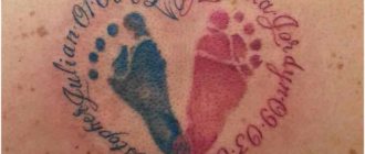 60 tatuaggi di piedi e impronte di bambini