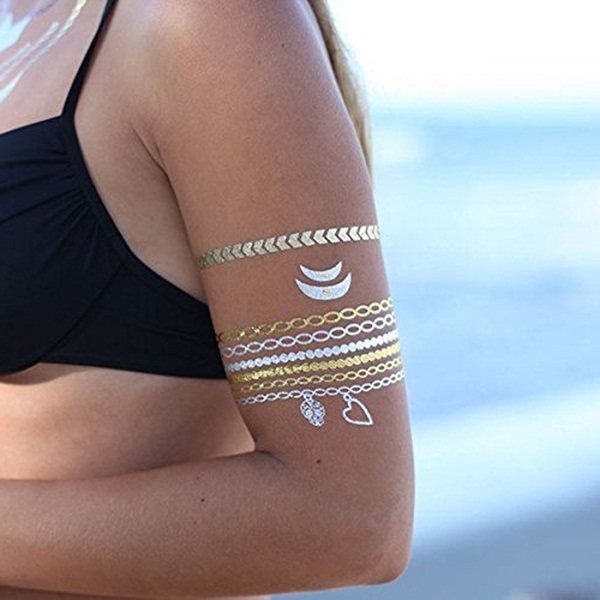 女性のための70のゴールドタトゥーのアイデア(インスピレーションガイド)