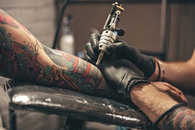 Anestézia pred tetovaním. Príprava a proces tetovania, foto