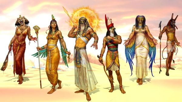 エジプトの神々は、以下のような姿をしています。