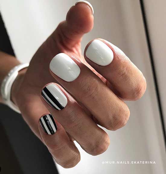Manicure in bianco e nero
