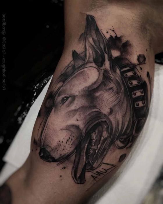 tattoo bull terrier gemeen