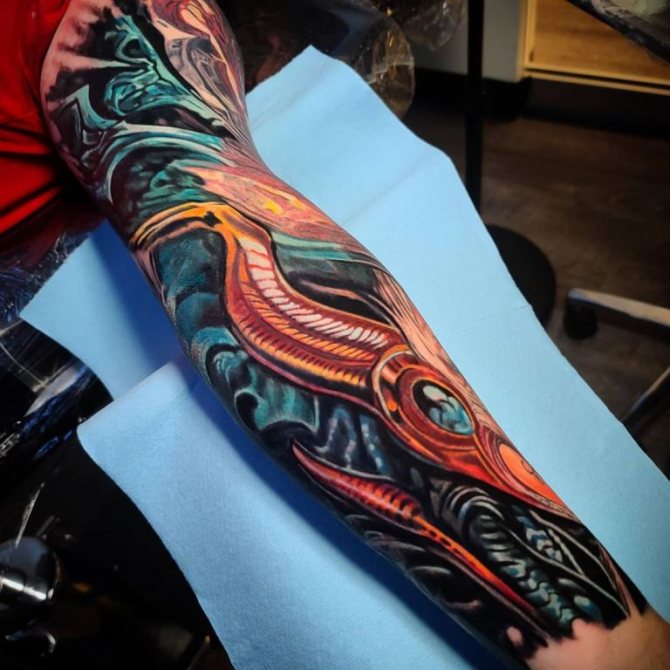 τατουάζ χρωματικού ρεαλισμού