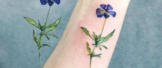kvetina a tetovanie