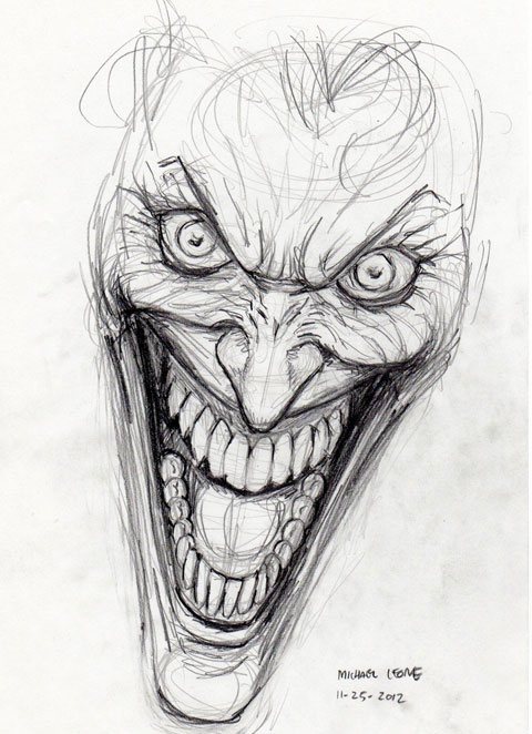 Joker - skica tetovaže