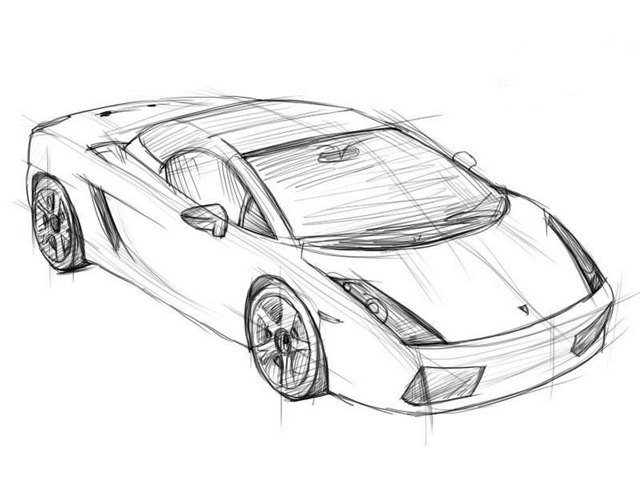 sketch of a car
