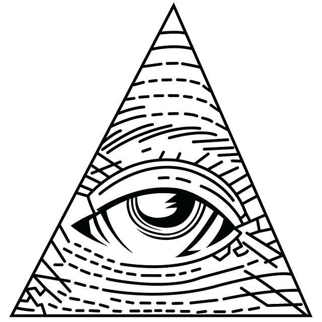 øje pyramide tatovering skitse