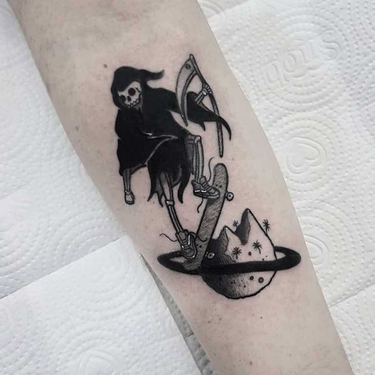 schizzo del tatuaggio della morte