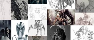 Înger și modele de tatuaje demonice