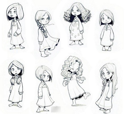 sketches voor meisjes