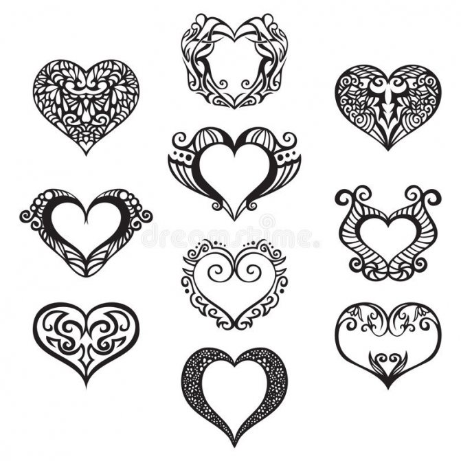 Tattoo luonnoksia sydämet