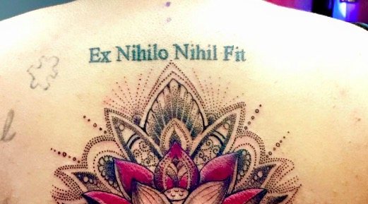 Ex nihilo nihil fit foto tatoeage