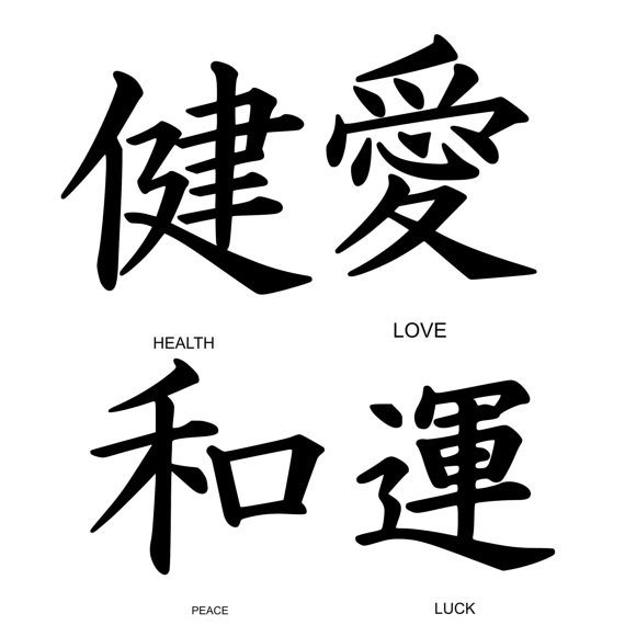 Йероглифи за любов, късмет и просперитет