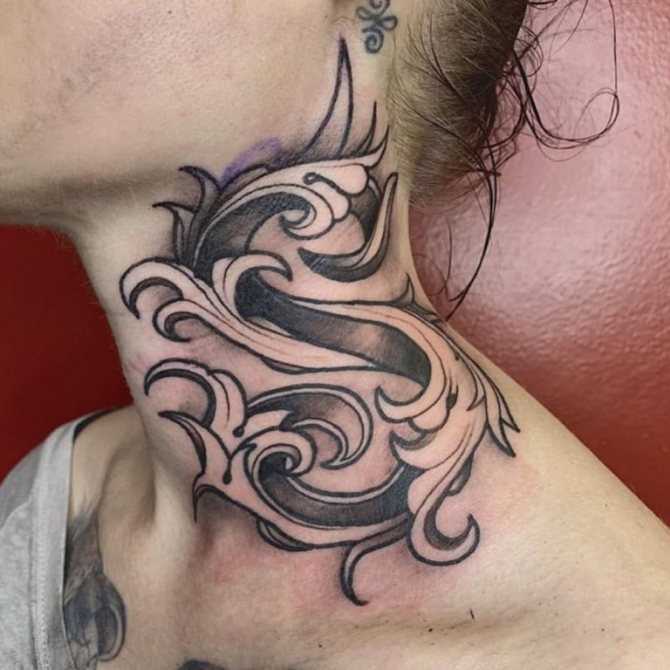 kezdőbetűk tetoválás