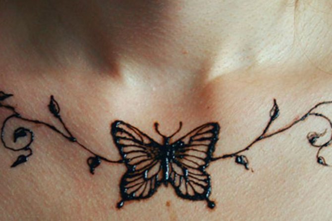 Vaizdai henna drugelis