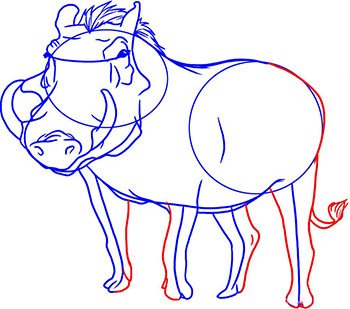 Рисунка на дива свиня за деца молив и боя