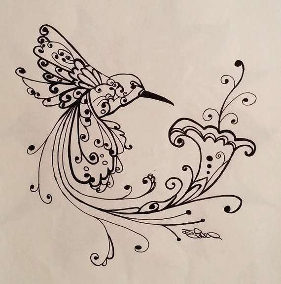 Hvordan man tegner en kolibri