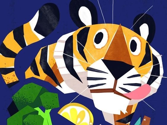 как се рисува тигър в засада
