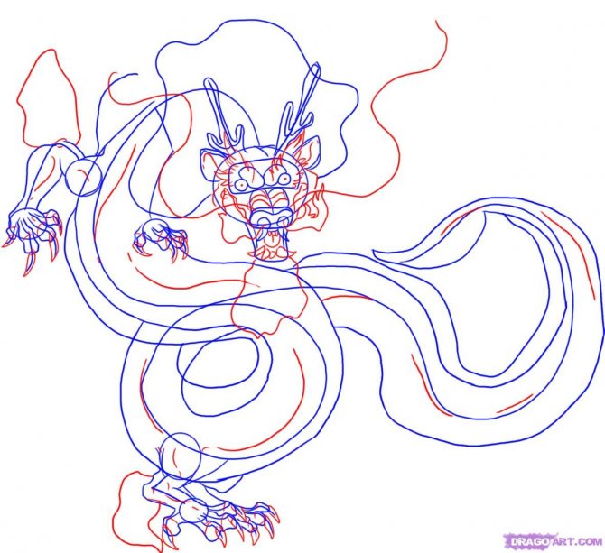 Cum să desenezi un dragon tradițional chinezesc. *