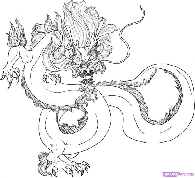 Как да нарисуваме традиционен китайски дракон. *