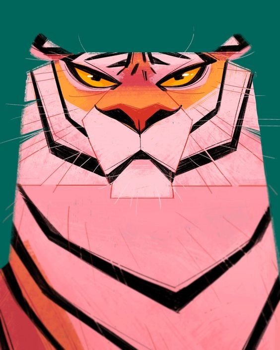как да нарисуваме ядосан тигър