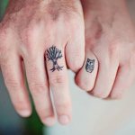 Gražios dvigubos tatuiruotės įsimylėjėliams