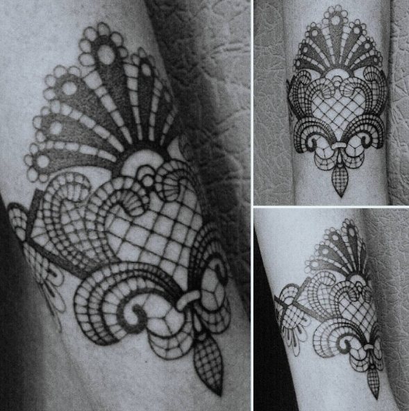 Дантела - бароков стил на татуиране
