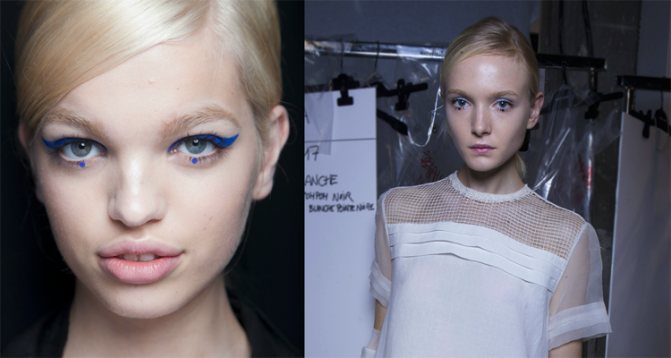 Makeup med prikker under øjnene - en ny modetrend