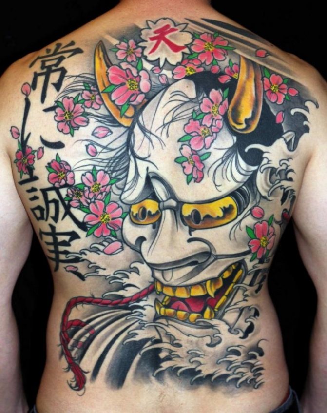 Μάσκα των Χανίων. Σκίτσο, σημασία του τατουάζ στο αντιβράχιο, την πλάτη, το χέρι, το πόδι, τον ώμο του