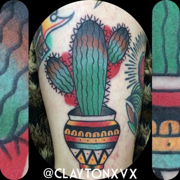 Mexické kaktusové tetovanie