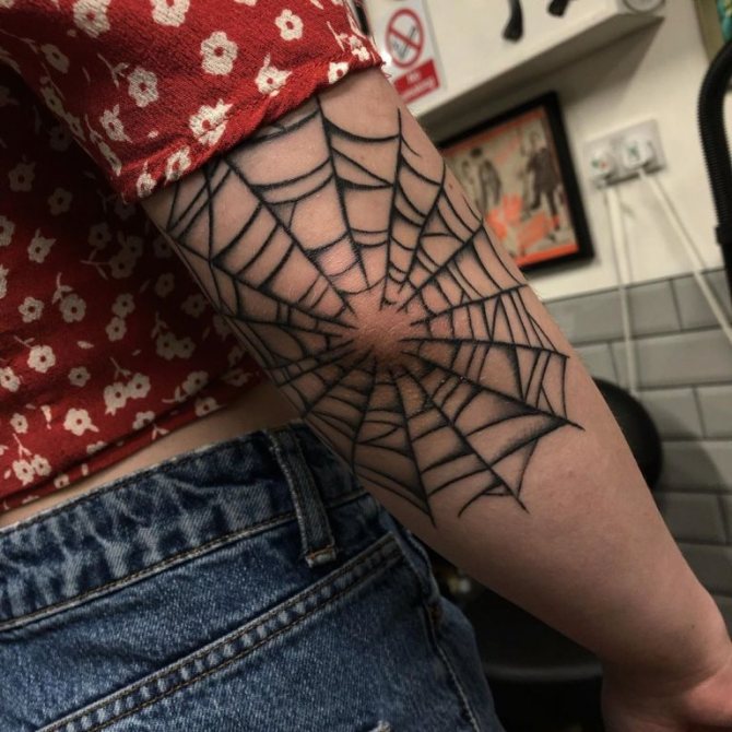 pókháló tetoválás