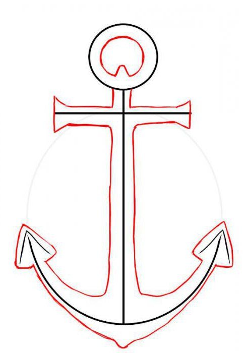 desenați o ancoră de barcă pas cu pas