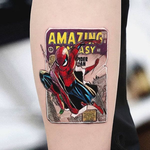 De la Van Gogh la Spider-Man: 24 de tatuaje cool cu picturi și personaje celebre