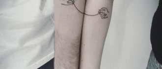 Двойка татуировки под формата на връвчица