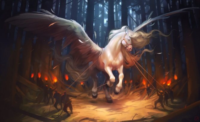 Pegasus on periksiantamattomuuden, vapauden, kauneuden ja inspiraation symboli.