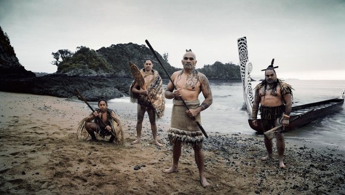 Maorský kmeň na Novom Zélande.