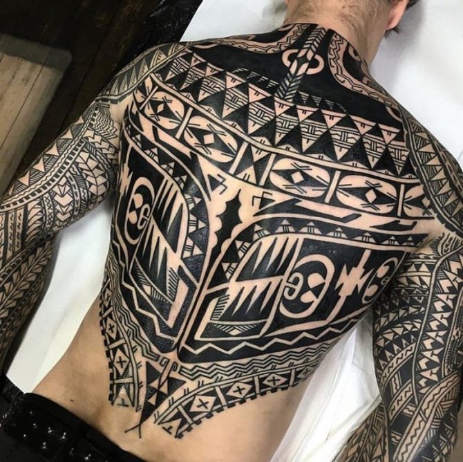 Polynézske tetovanie Skice a význam