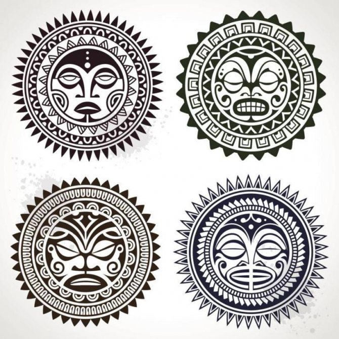 полинезийска маска за татуиране