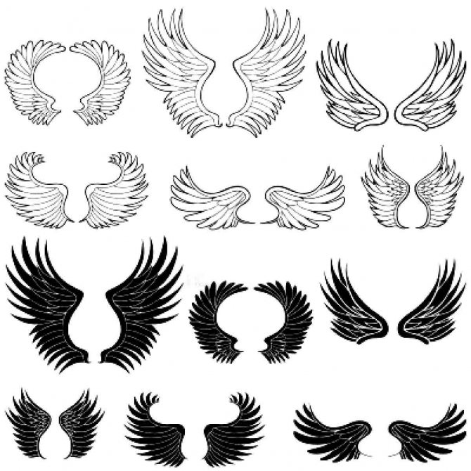 Grote Schetsen voor Tattoo Vleugels