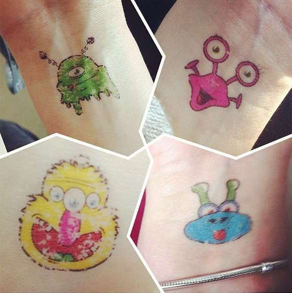 Príklady detských tetovaní