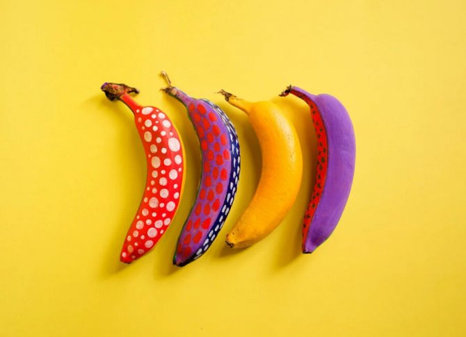 ζωγραφισμένες μπανάνες