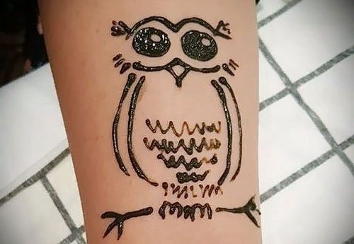 Henna tekeningen voor beginners op een been, hand, pols. Eenvoudige schetsen, stencils. Stap voor stap instructies met foto