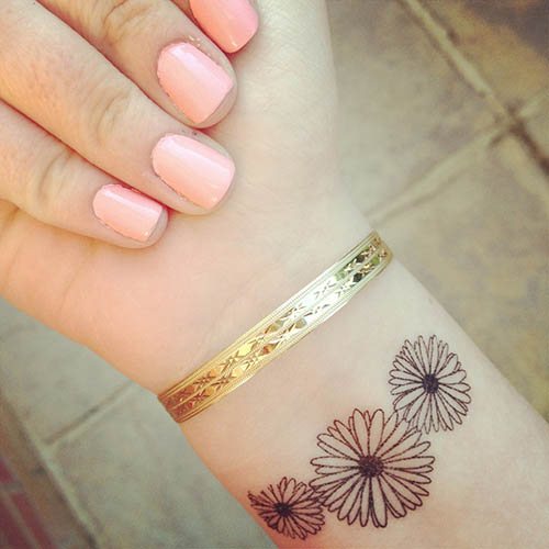 Un desen cu henna pe încheietura mâinii. Schițe ușoare pentru începători