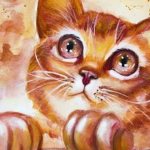 Disegno di vernice gattino