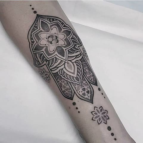 Fatima tetovanie na ruku pre dievča