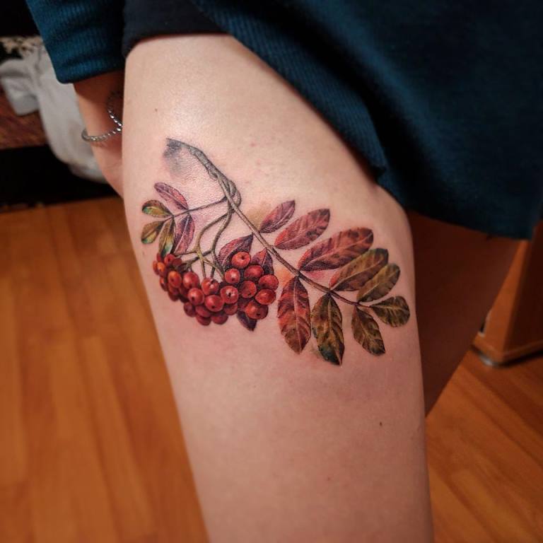 tatuaggio della cenere di montagna