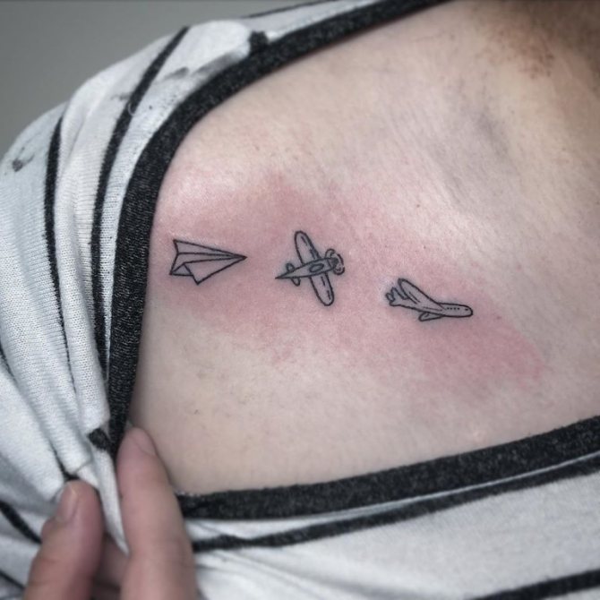 tatuagem de avião