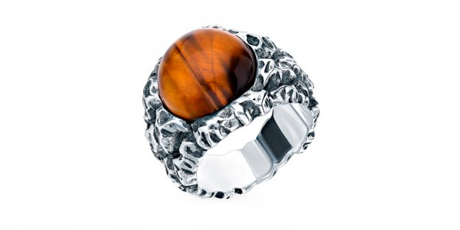 Tijgeroog Zilveren Ring (zie de SUNLIGHT catalogus)