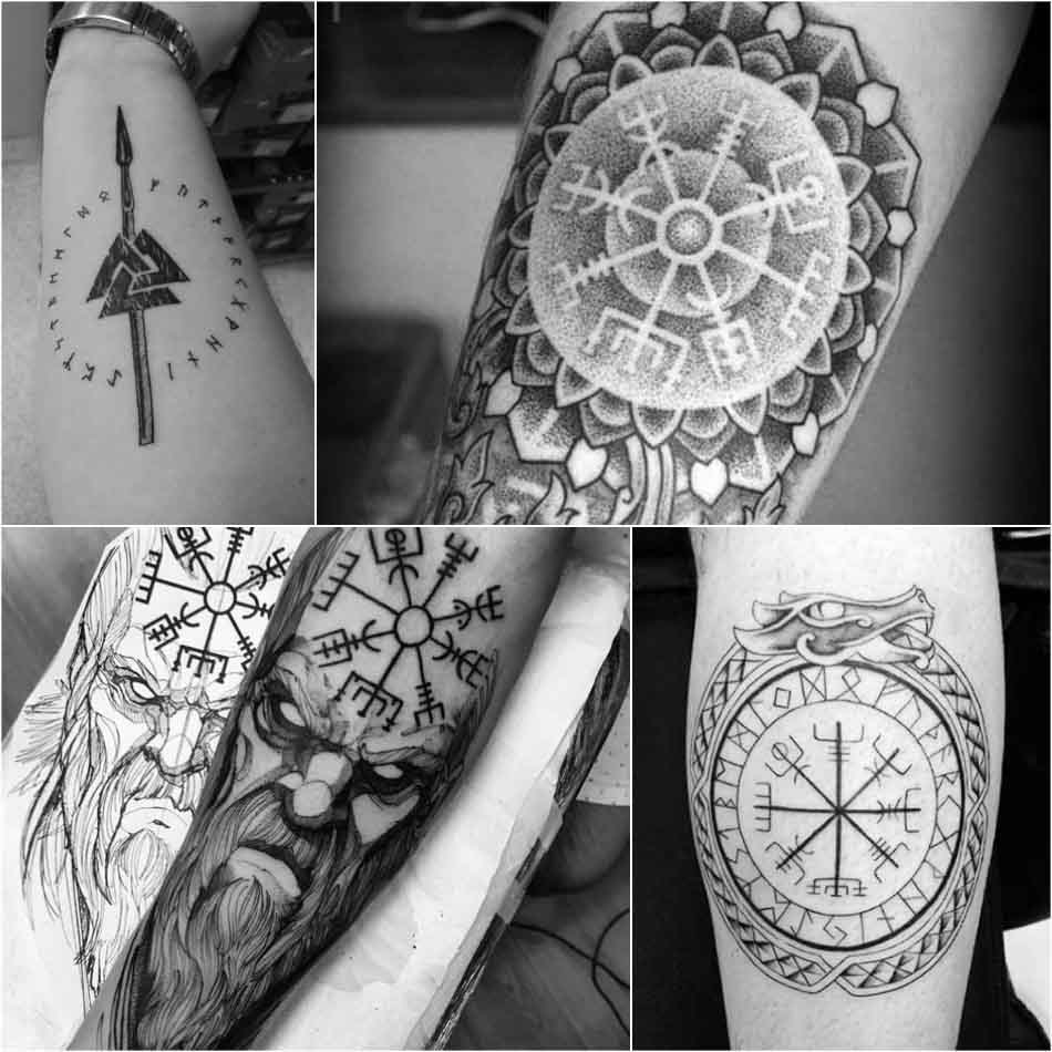 Skandinavisk tatovering - Skandinavisk tatovering på underarm - Viking tatovering